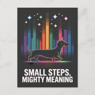 Cartes Pour Fêtes Annuelles Dachshund Petits pas, signification puissante