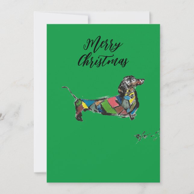 Cartes Pour Fêtes Annuelles Dachshund R (Devant)