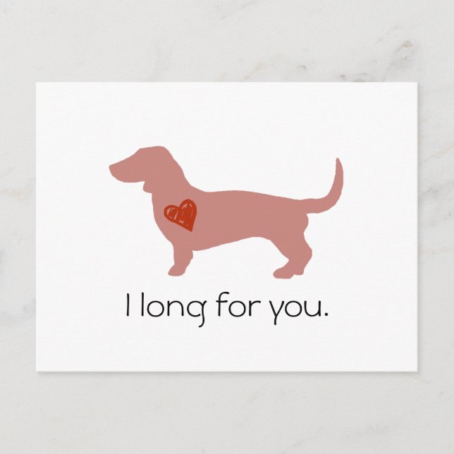 Cartes Pour Fêtes Annuelles Dachshund Saint-Valentin (Devant)