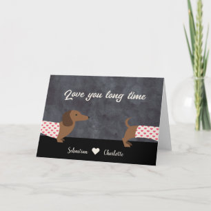 Cartes Pour Fêtes Annuelles Dachshund Vous Aimez Longtemps Valentines Day