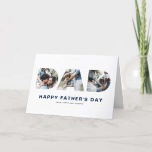 Cartes Pour Fêtes Annuelles DAD Cutout Photo Collage Happy Fête des pères