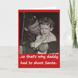 Cartes Pour Fêtes Annuelles Daddy Shot Santa