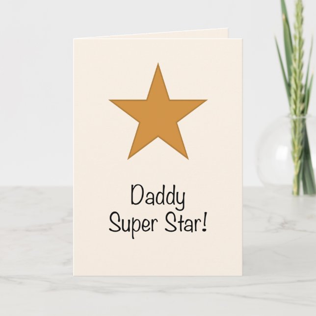 Cartes Pour Fêtes Annuelles Daddy Super Star (Devant)