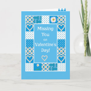 Cartes Pour Fêtes Annuelles Daisy Chains Patchwork Missing You Valentines