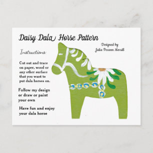 Cartes Pour Fêtes Annuelles Daisy Dala Horse Motif à partager