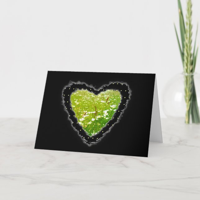 Cartes Pour Fêtes Annuelles Daisy Heart Romance Valentine Love Card (Devant)