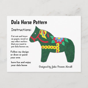Cartes Pour Fêtes Annuelles Dala Horse Motif à partager