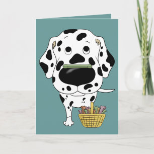 Cartes Pour Fêtes Annuelles Dalmatian - Easter Bone Hunt, Anyone?