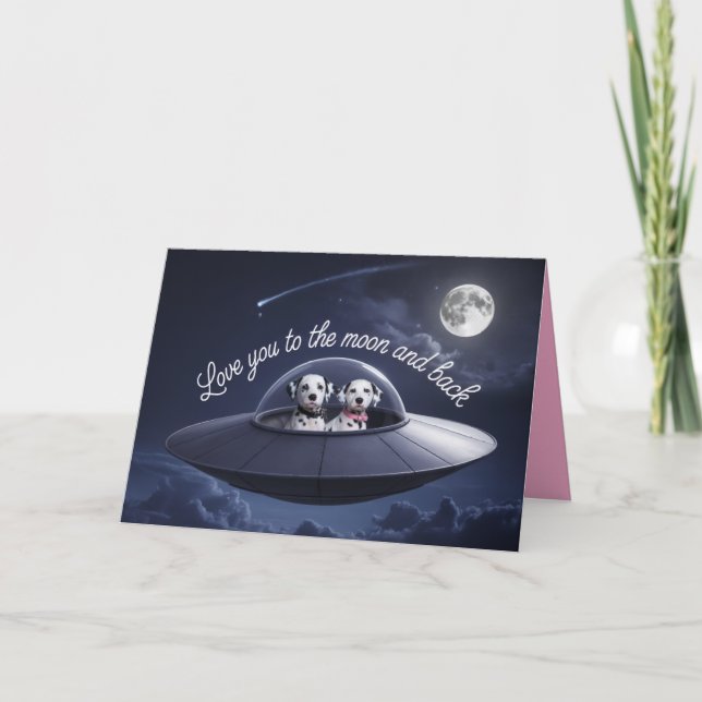 Cartes Pour Fêtes Annuelles Dalmatian Valentine Card (Devant)