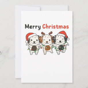 Cartes Pour Fêtes Annuelles Dalmatie Joyeux Noël Chiens de vacances