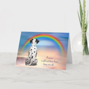 Cartes Pour Fêtes Annuelles Dalmatie Perte Rainbow Sympathy Condolence #2 Cart