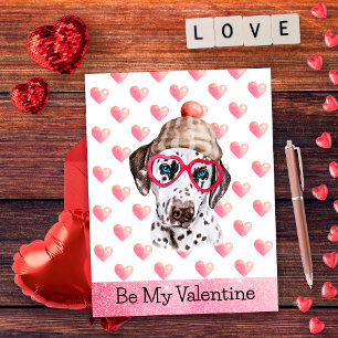 Cartes Pour Fêtes Annuelles Dalmatien drôle Sois mon Saint-Valentin Chien Sain
