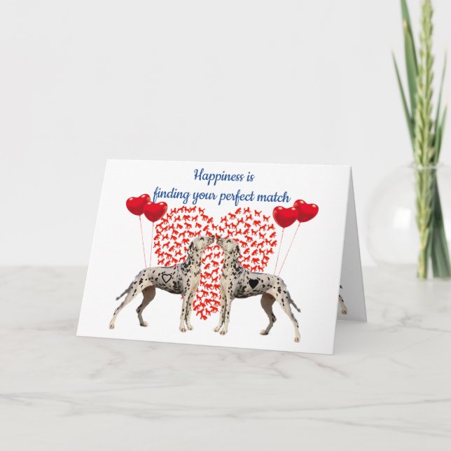Cartes Pour Fêtes Annuelles Dalmatiens Parfait Match Valentine (Devant)