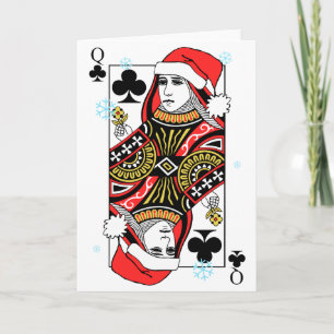 Cartes Pour Fêtes Annuelles Dame de trèfle de Joyeux Noël