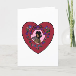 Cartes Pour Fêtes Annuelles Dame Vampire Valentine Peau bronzée