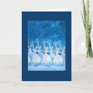 Cartes Pour Fêtes Annuelles Dance of the Snowflakes Greeting