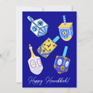Cartes Pour Fêtes Annuelles Dancing Dreidels Hanoukka