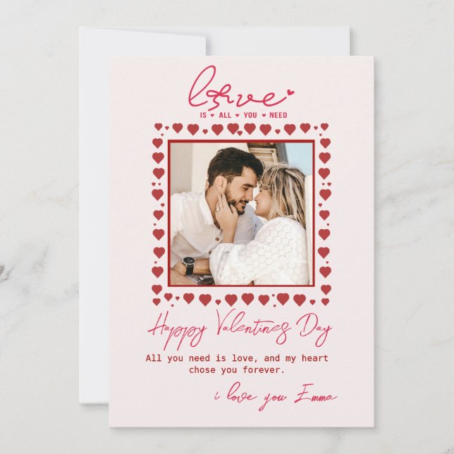 Cartes Pour Fêtes Annuelles Dandelion  All You Need Is Love Valentines Day  (Devant)