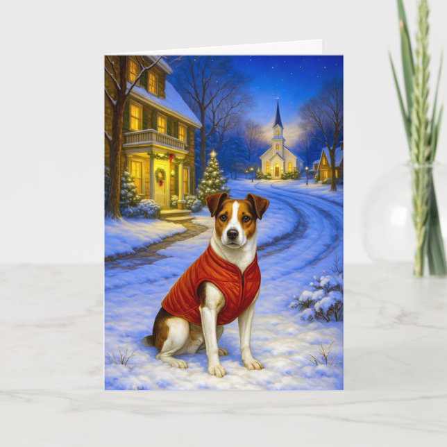 Cartes Pour Fêtes Annuelles Danish-Swedish Farm Dog Holiday Card (Devant)