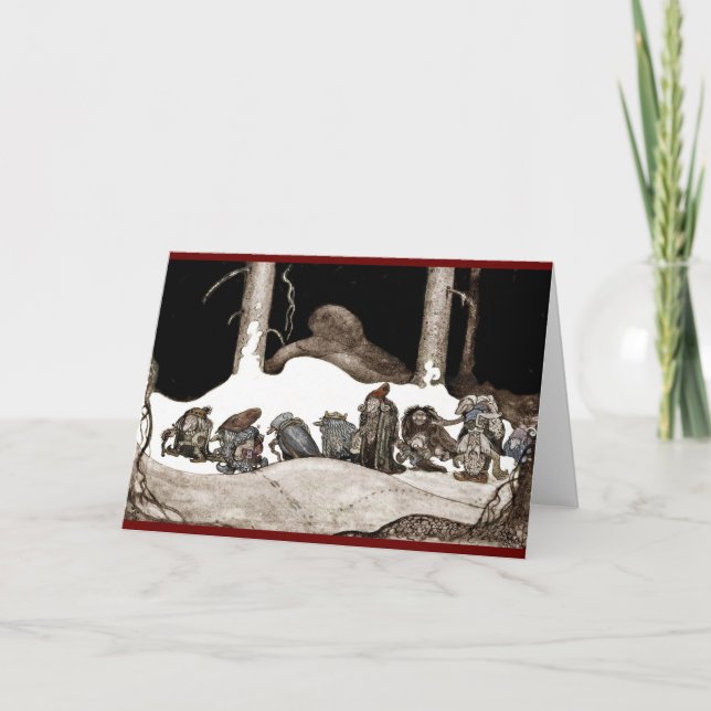 Cartes Pour Fêtes Annuelles Dans la nuit de Noël Tomte-Nisse (Devant)