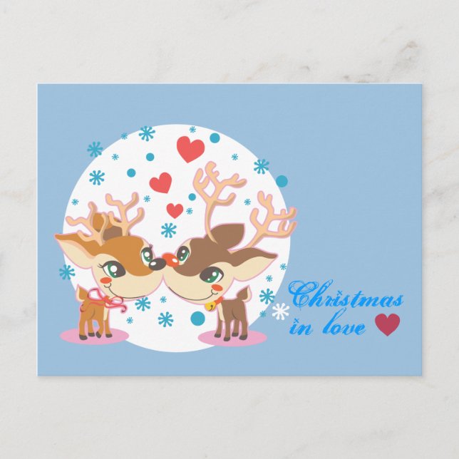 Cartes Pour Fêtes Annuelles dans l'amour (Devant)