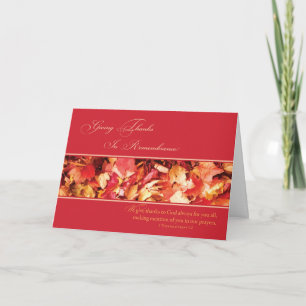 Cartes Pour Fêtes Annuelles Dans le feuille de thanksgiving de souvenir,