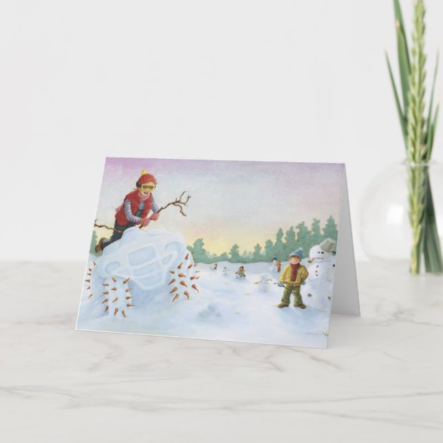 Cartes Pour Fêtes Annuelles Dans le pré nous pouvons construire… ATV (Devant)