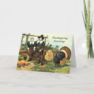 Cartes Pour Fêtes Annuelles Dans Votre Visage Vintage Thanksgiving ...
