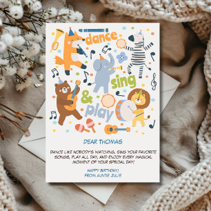 Cartes Pour Fêtes Annuelles Danse chante et joue joyeux anniversaire enfants