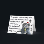 Cartes Pour Fêtes Annuelles Danse Chrismanukkahwanza<br><div class="desc">Parfois,  même si vous essayez,  il n'y a tout simplement pas de gagnant ce truc de vacances.  Et parfois il y en a.  Allez danser,  laissez Gracie.</div>
