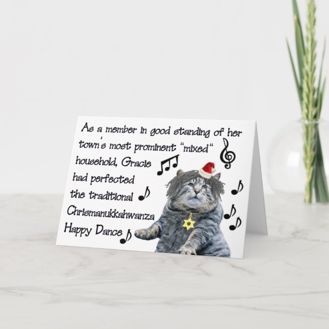 Cartes Pour Fêtes Annuelles Danse Chrismanukkahwanza (Devant)