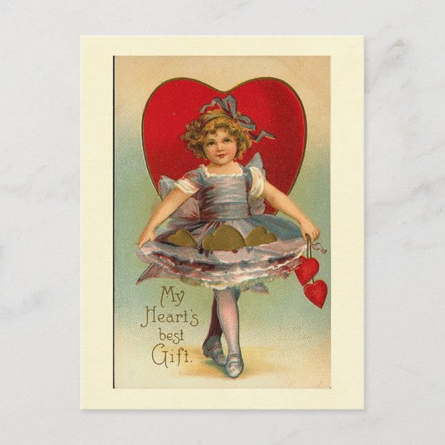 Cartes Pour Fêtes Annuelles Danse Coeur de fille Valentine (Devant)