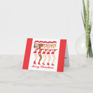 Cartes Pour Fêtes Annuelles Danse de Santa Women