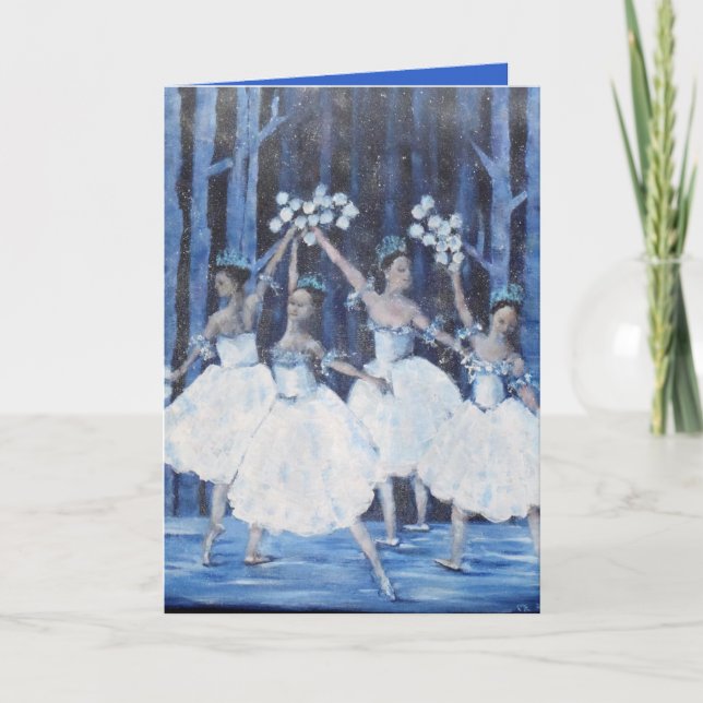 Cartes Pour Fêtes Annuelles Danse des flocons de neige I Nutcracker Ballet (Devant)
