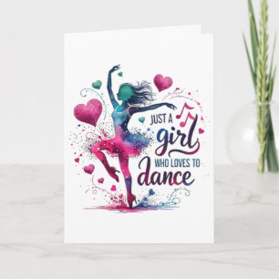 Cartes Pour Fêtes Annuelles Danse Rétro Juste Une Fille Qui Aime Danser