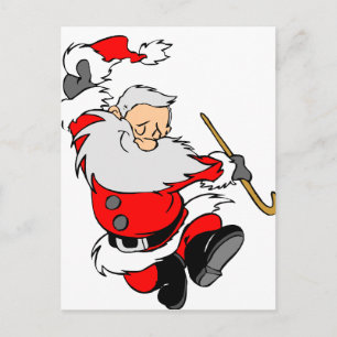 Cartes Pour Fêtes Annuelles Danser le Père Noël à Noël
