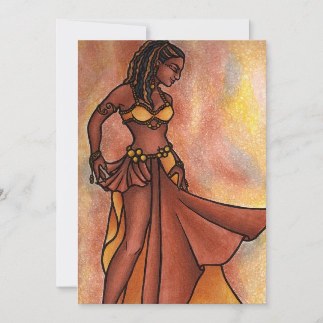 Cartes Pour Fêtes Annuelles Danseur du ventre (Devant)