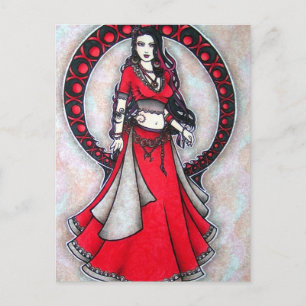 Cartes Pour Fêtes Annuelles Danseur du ventre Scorpio Gothic Moon