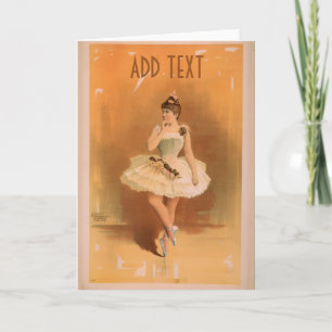 Cartes Pour Fêtes Annuelles Danseurs de ballet, personnaliser le texte ajouté