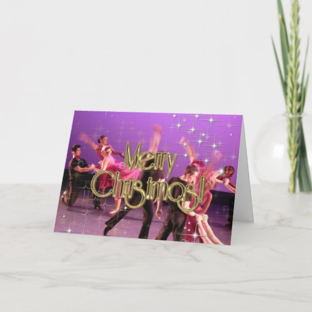 Cartes Pour Fêtes Annuelles Danseurs de Joyeux Noël PERSONNALISÉS (Devant)