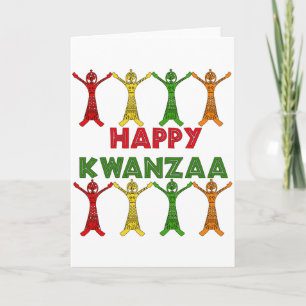 Cartes Pour Fêtes Annuelles Danseurs Kwanzaa