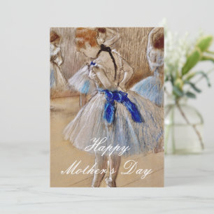 Cartes Pour Fêtes Annuelles Danseuse Degas Avec Ruban Bleu
