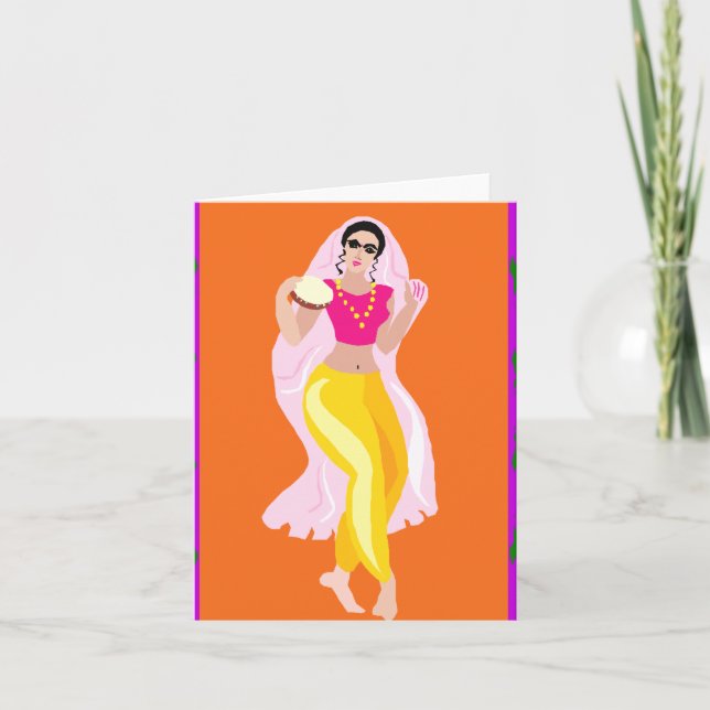 Cartes Pour Fêtes Annuelles Danseuse du ventre (Devant)