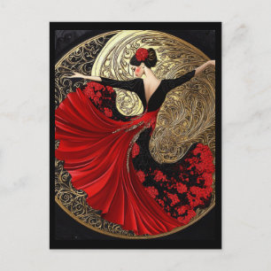 CARTES POUR FÊTES ANNUELLES DANSEUSE FLAMENCO #3
