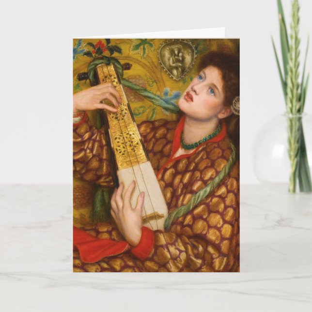 Cartes Pour Fêtes Annuelles Dante Gabriel Rossetti - Un Carol de Noël (Devant)
