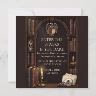 Cartes Pour Fêtes Annuelles Dark Academia Halloween Vintage