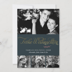 Cartes Pour Fêtes Annuelles Dark Green Joyeux Noël