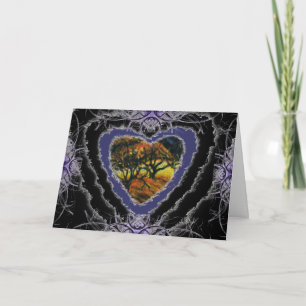 Cartes Pour Fêtes Annuelles Dark Heart Valentine Romance Love Card