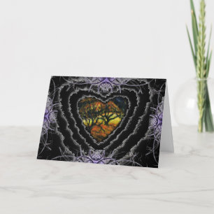 Cartes Pour Fêtes Annuelles Dark Heart Valentine Romance Love Card