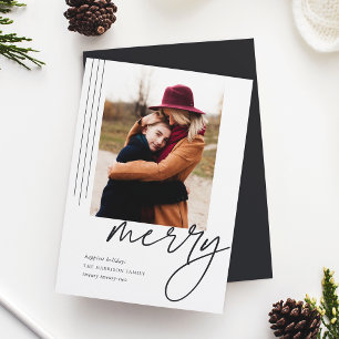 Cartes Pour Fêtes Annuelles Dashing Script Vertical Photo